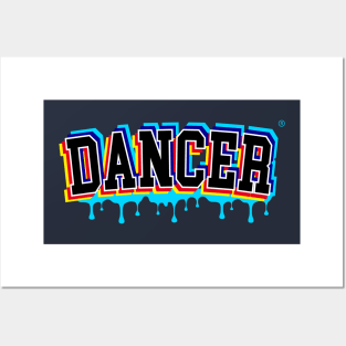 DANCER - streetdance color art 90s design Posters and Art